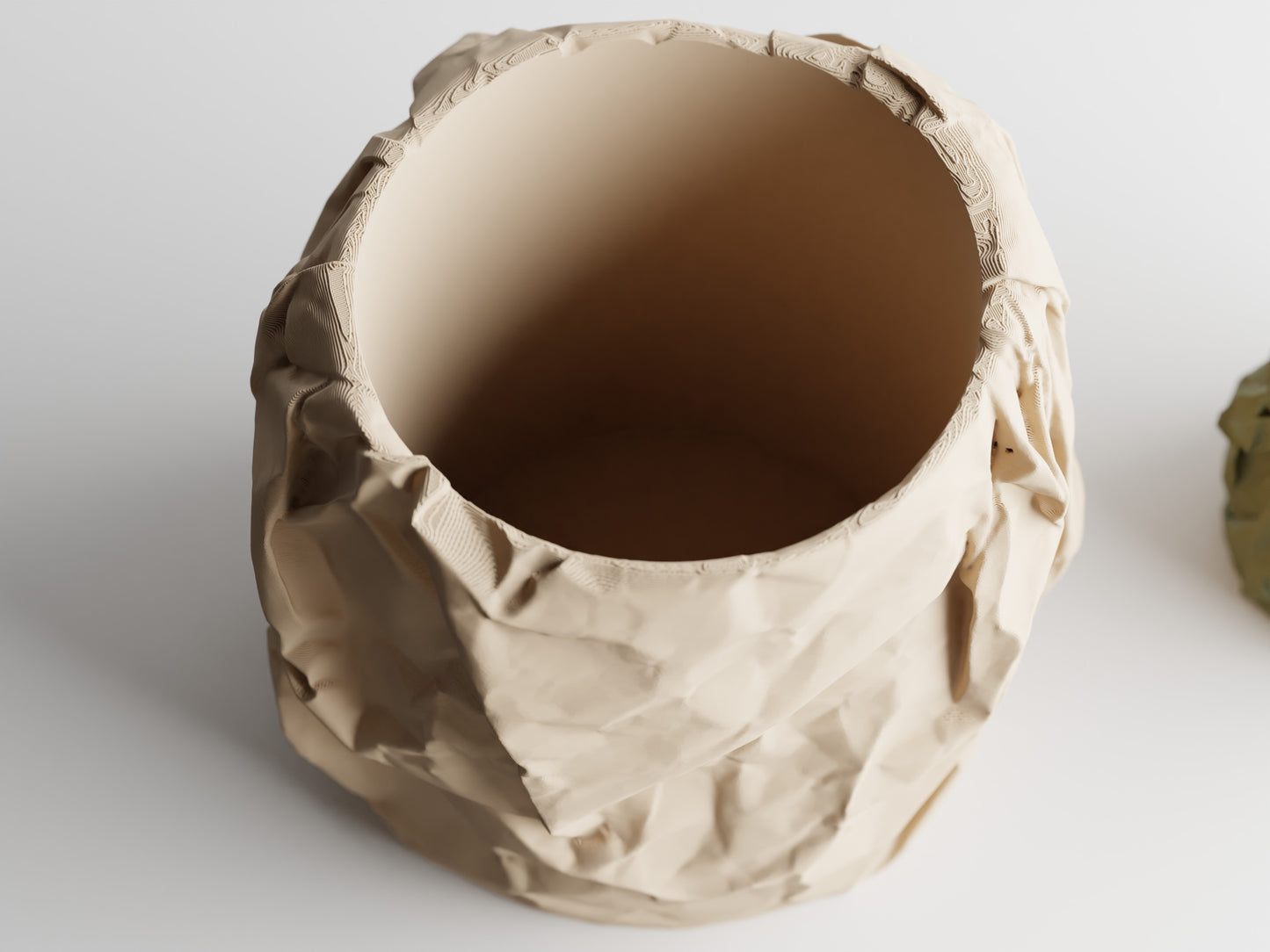 Crumpled Paper Vase