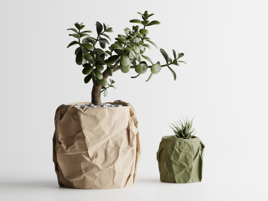 Crumpled Paper Vase